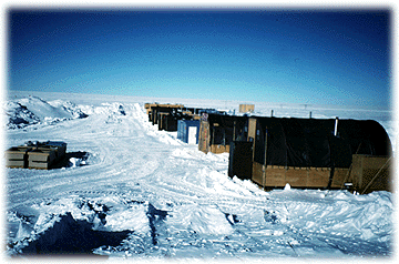 Dorms for South Pole visitors. Restroom facilities are located away from the dorms!